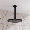 Кронштейн для верхнего душа в потолок, круглый, черный матовый, Optima Home, ID OPH20BRi61,