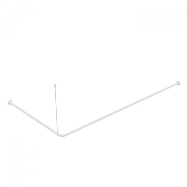 Угловой карниз для ванной комнаты, 90-180 см, белый, Elegante, ID 040A200I14,