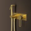 Встраиваемый смеситель с гигиеническим душем, матовое золото, Duna, ID DUNMGV0i08,