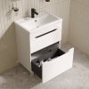 Тумба с умывальником, напольная, 60 см, белый, Ray, ID RAY60WFi95K,