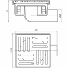 Трап ПП. d50 (150*150мм) горизонтальный метал.решётка АНИ ПЛАСТ TQ5112