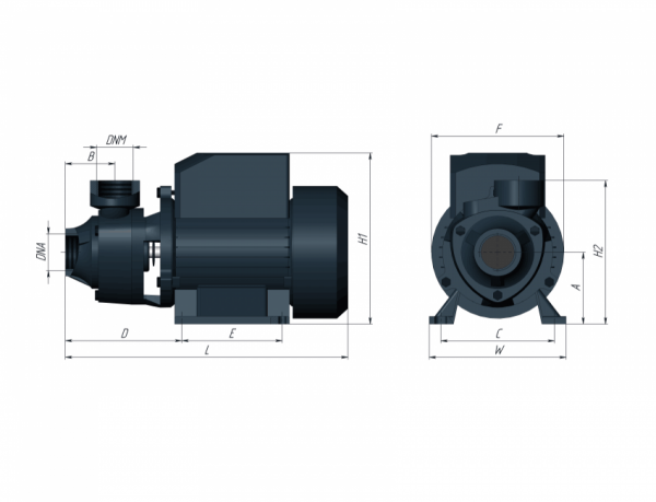 Насос "UNIPUMP" QB 60 поверхностный вихревой