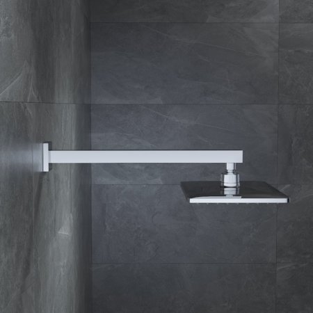 Кронштейн для верхнего душа в стену, квадратный, хром, Optima Home, ID OPH40CSi61,