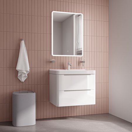 Тумба с умывальником, подвесная, 70 см, белый, Cloud X, ID CLX70W0i95K,