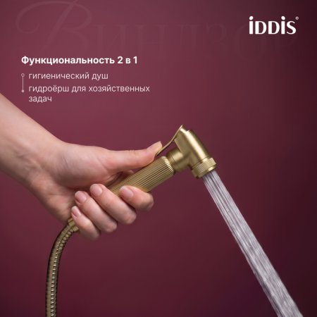 Встраиваемый смеситель с гигиеническим душем, золото матовое, Windsor, ID WINMGR0i08,