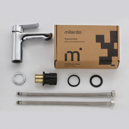 Смеситель для умывальника, глянцевый хром, Demi, MI DEMSB00M01,
